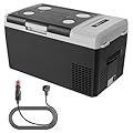 EKOJUCE 12 Volt Refrigerator Portable Fridge - 21Quart(20L) Electric Cooler Compressor fridge with 2.5M 12V DC Power Cord
