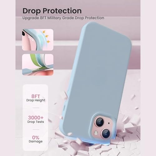 Image of Premium Liquid Silicone Case for iPhone 11 - Slim Full Body Protective Back Cover with Soft Microfiber Lining, Anti-Slip Grip Scratch Resistant Phone Case(Blue)