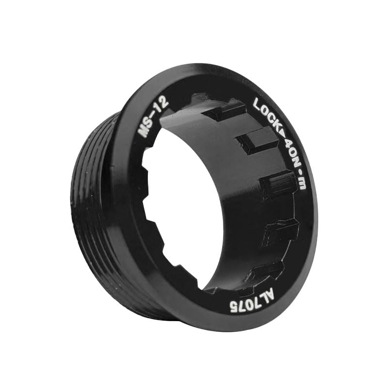 BroLuka Bike Cassette Lockring, Compatible with Shimano Micro Spline 12 Speed, Durable Alloy Flywheel Ring Cover, Secure Locking for MTB, Road Bike（Red）