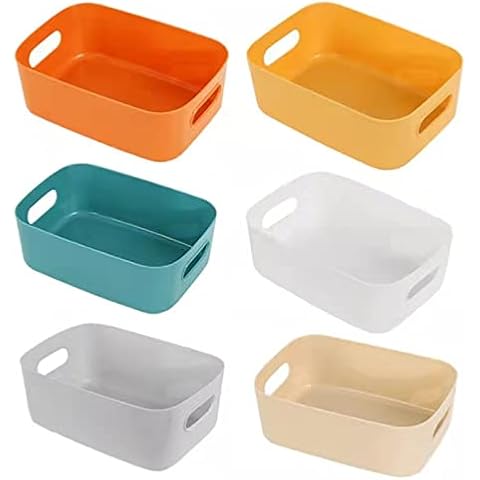 Small Handle Plastic Storage Box Colorful Cover