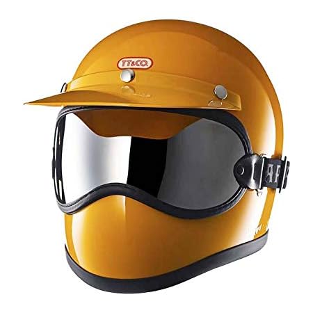 Amazon Tt Co トゥーカッター イエロー クリアミラーゴーグルセット フルフェイスヘルメット ヴィンテージ フルフェイス ビンテージ ヘルメット Sg Psc Dot 乗車用ヘルメット おしゃれ ハーレー モトクロス フルフェイス 車 バイク