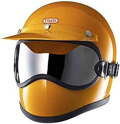 Amazon Tt Co トゥーカッター イエロー クリアミラーゴーグルセット フルフェイスヘルメット ヴィンテージ フルフェイス ビンテージ ヘルメット Sg Psc Dot 乗車用ヘルメット おしゃれ ハーレー モトクロス フルフェイス 車 バイク
