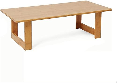 LUKEO - Mesa auxiliar pequeña con extremo cuadrado y estante de almacenamiento aspecto industrial de madera de mediados de siglo