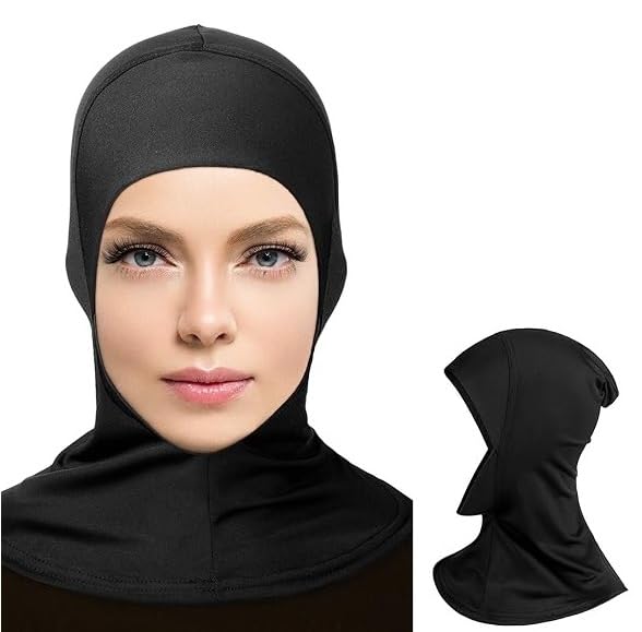 Modal Hijab Cap Adjustable Stretchy Turban Full Cover Shawl Cap Full Neck Coverage Under Scarf Hijab Cap Head Wraps Solid Color for Lady-image-33
