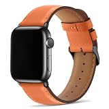 Ya en manzanajugosa.com: Tasikar Correas para Apple Watch 49mm 46mm 45mm 44mm 42mm Diseño de Cuero Genuino Correa de Repuesto Compatible con iWatch Ultra 3 2 1 SE Series 11 10 9 8 7 6 5 4 3, Naranja cósmico