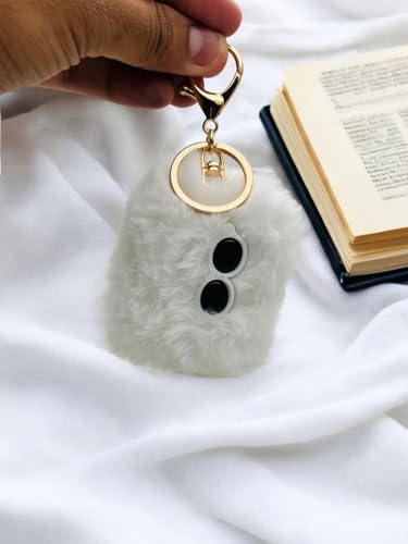 Image of SE HUB Airpods Pro 2 Case Cover Keychain for 2Nd Generation Fur Eye Design Shock Proof 360-degree Protection Case Cover Soft Skin Silicone Compatible 3D Design Headphones Case (Instagram)- White