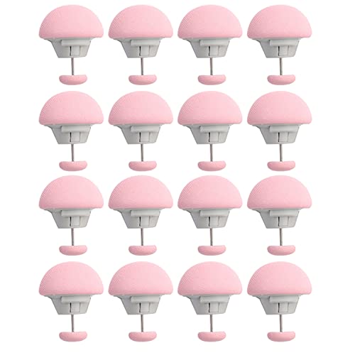 Tvoip 16 Pcs Duvet Clips Set, Duvet Pins, Duvet Button,Quilt Fixing Clips Duvet Cover Clips Mushroom Round Fixing Clips with Buttons Bedroom Duvet Fixing Holder Non-Slip (Pink)