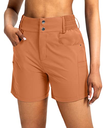 Viodia Women's 5" Hiking Golf Shorts with Pockets High Waist Stretch Cargo Short Shorts for Women Casual Summer