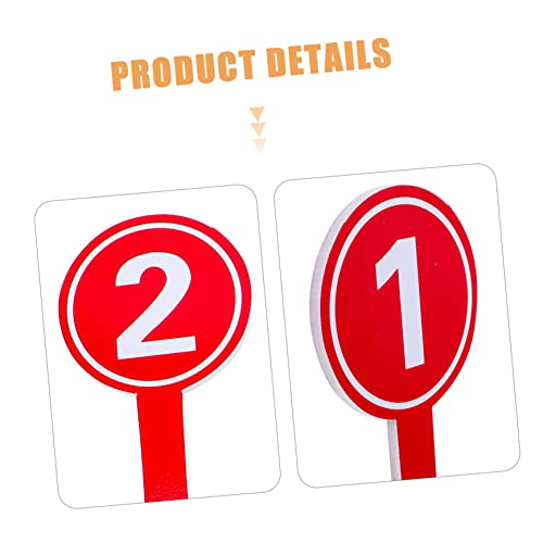 HOMSFOU 10 unidades Paddles de puntuación portátiles y numerados miniatura 4