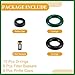 Motoforti Fuel Injector Seal O Ring - Car O-Ring Rebuild Repair Kit - for Honda Accord 2008-2017 NBR Rubber Black - 6 Sets Long-Lasting
