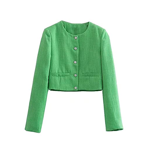 Manteau vintage chic pour femmes coupe texturée manches longues L