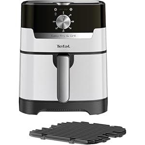 Tefal Easy Fry & Grill XL Classic Heißluftfritteuse 4, 2 L – 2-in-1 Airfryer mit Grillplatte, 80–200 °C, 60-Min-Timer, fettarm frittieren, energiesparend, antihaft & spülmaschinengeeignet EY501A