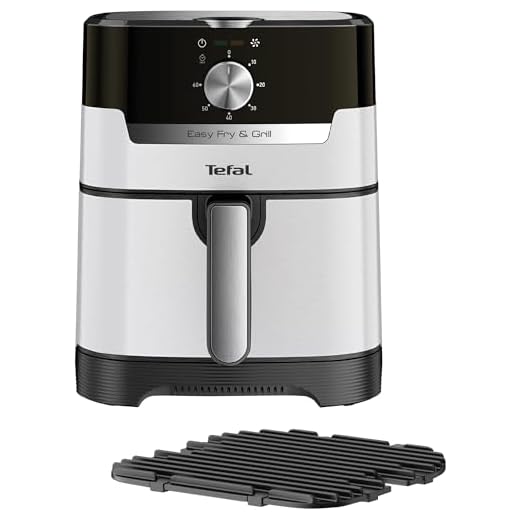 Tefal Easy Fry & Grill XL Classic Heißluftfritteuse 4,2 L – 2-in-1 Airfryer mit Grillplatte, 80–200 °C, 60-Min-Timer, fettarm frittieren, energiesparend, antihaft & spülmaschinengeeignet EY501A