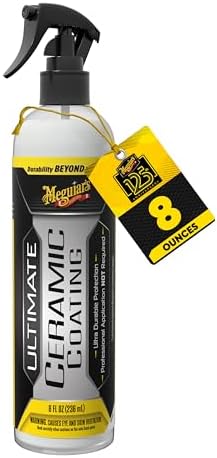 Meguiar's Ultimate Ceramic Coating, Ultra-Durable Ceramic Protection with Excellent Water Repellent layer,High Gloss and slickness and conceals minor paint defects