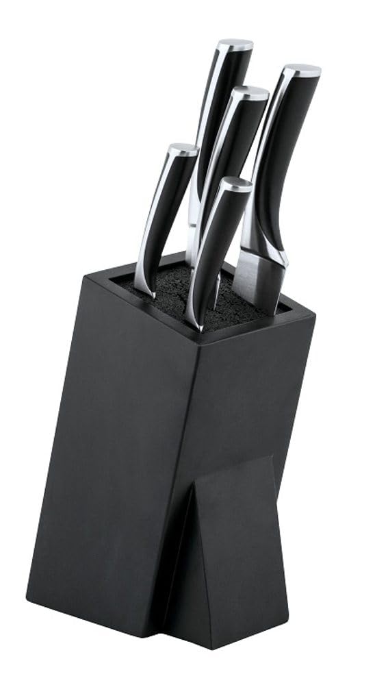 CS Kochsysteme Blok na noże Lychen do krojenia, drewno, czarny, 11,5 x 16,5 x 24 cm, 6 sztuk
