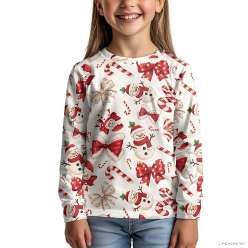 Image of Renewold Boys Girls Tees Kids T-Shirt Long Sleeve Crewneck T Shirts Casual Athletic Tops Clothing for Home School Travel