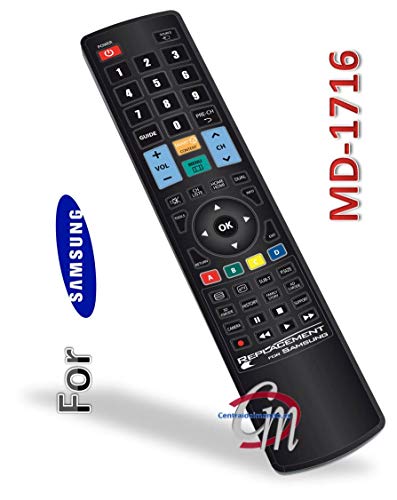 G.B.S. Elettronica Replacement for Samsung télécommande IR Wireless TV Appuyez sur Les Boutons - Télécommandes (TV, IR Wireless, Appuyez sur Les Boutons, Noir)