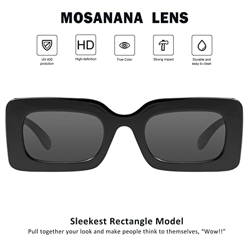 mosanana Trendy Rectangle Sunglasses for Women Men Model-Trimble4