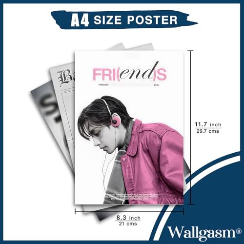 Image of Wallgasm Pack of 8 - BTS Posters 8x12 inch (A4 Size) 300 GSM | BTS Aesthetic - Korean Aesthetic - Music Posters - Kim Taehyung Poster - K-pop Posters, For Living room (BTS)