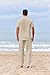 COOFANDY Men's 2 Piece Cotton Sets Casual Short Sleeve Henley Shirts and Yoga Beach Pants with Pockets Summer Vacation Outfit