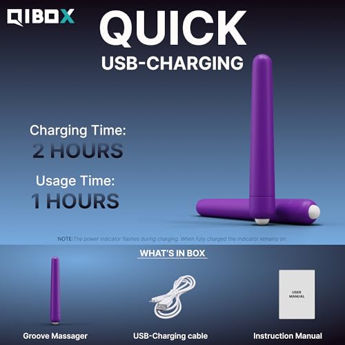Image of ZYLLION Blush Vibrating Stick Personal Massager - Purple | Ergonomic Design | Multiple Vibration Modes | Quiet & Portable