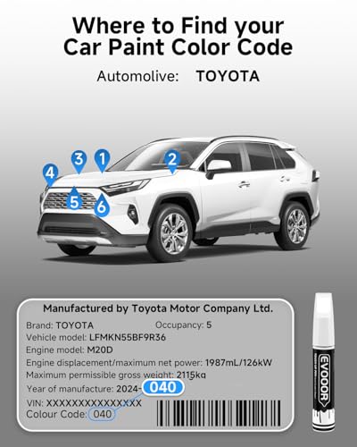 Image of 040 Super White /Ice Cap Touch Up Paint Compatible with Toyota Exact Match 2 in 1 Touch up Paint for Chips and Nicks Repair