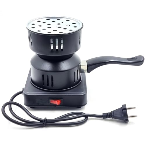 Electric Charcoal Burner 500W with Wooden Handle Mesh Basket | Fa...