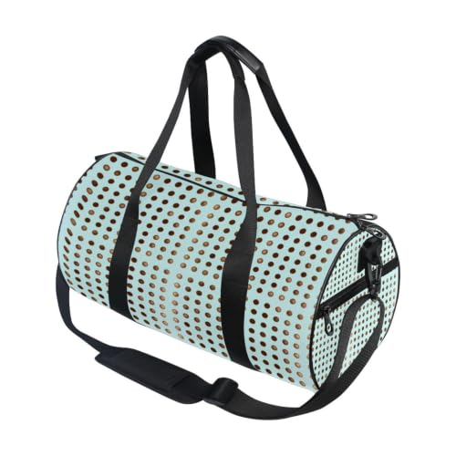 Bolsa de lona para viajes y deportes con diseño estético de lunares