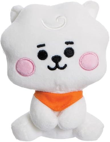 AURORA, 61480, producto oficial BT21, muñeca sentada Baby RJ de 5 pulgadas, juguete suave, blanco y naranja