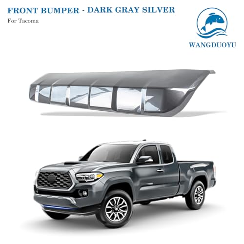Image of Front Bumper Lower Valance Panel Skid Plate Black Compatible with 2016-2023 Toyota Tacoma - Replaces Part 53911-04210 TO1095205 (Magnetic Gray)