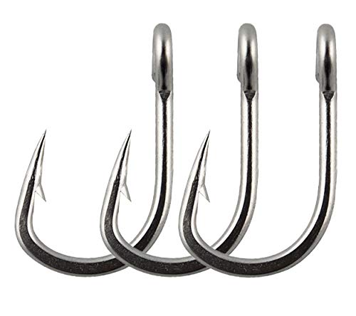 (12/0--30pcs) - JSHANMEI 30pcs/lot 10884BLN Strong Stainless Steel Fishing Hooks Saltwater Live Bait Hook