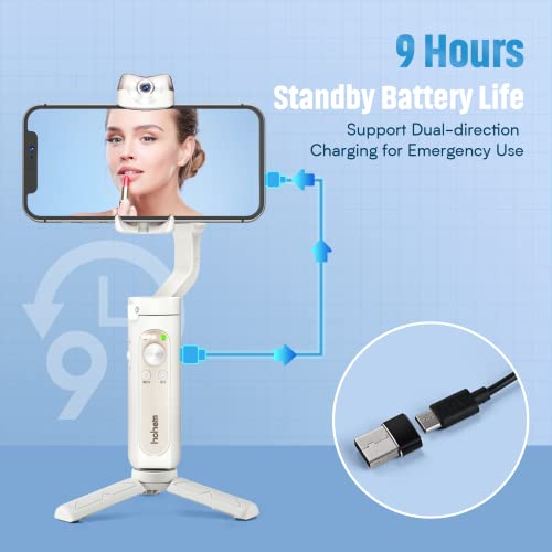 Hohem ISTEADY V2-02 Gimbal Stabilizer For Smartphone W/ Ai Tracking Sensor, 3-Axis Lightweight Foldable Phone Stabilizer W/ Inception Timelapse For Iphone 12 Pro Max/11 Samsung Stream Live Video Vlog, Hohem Isteady V2 thumb #6