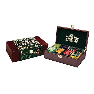 Ahmad Tea Keeper Wooden Box with 80-Count Assorted UK | Ubuy