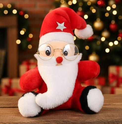 Image of Tickles Christmas Santa Claus Soft Stuffed Plush Toy for Kids Room (Color: Red Size: 30 cm)