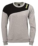 Marke: Kempa Kempa Damen Caution Women Sweatshirt Hoody, Mehrfarbig (light grau melange/Schwar), XXL