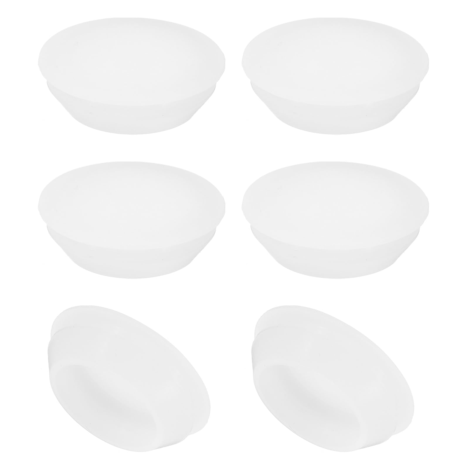 PATIKIL 6 Stück 30mm Durchmesser Silikon Abdeckkappen für Bohrlöcher, in Riegelform Möbel-Lochverschluss-Knopf-Schutzabdeckungskopf Passend für 30mm Loch zum Abdichten, Durchsichtig.