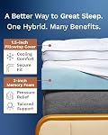 ViscoSoft 4-Inch Twin XL Dual Layer Gel-Infused Memory Foam Mattress Topper - Includes Quilted, Down-Alternative Pillow Top Cover