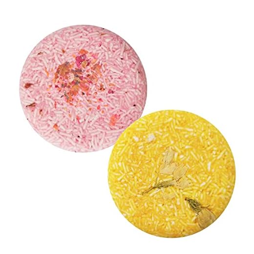 VERT 100% Natural Shampoo Bar for Hair 2 Pieces Solid Shampoo Soap for Treated Dry Damaged Hair Vegetarian Plant Essence Helps Stop Hair Loss and Promotes Healthy Hair Growth 4.2oz (Rose & Jasmine)