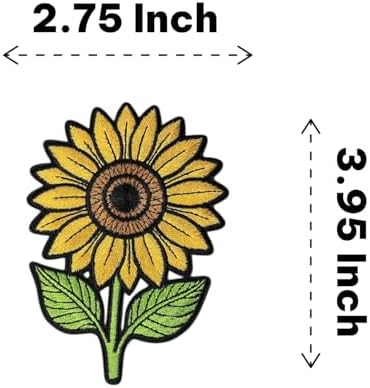 Sunflower Iron On Patch – Floral and Nature Applique for Jackets, Bags, Hats, Jeans and Crafts image 4