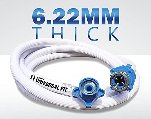 Image of LSRP'S Universal Fit 5 Meter (6.22mm Thick - The Rarest Quality, 3 Layers PVC Made) Washing Machine Inlet Hose Pipe For Fully Automatic Top Load & Front Load Washing Machine - White