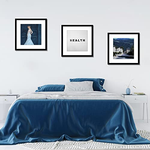 VNVNK 24x24 Frame Black, Perfect for 24x24 Inch Picture without Mat or 20x20 Inch Picture with Mat, Home Wall Decor Picture Frame-1 PCS - Image 3