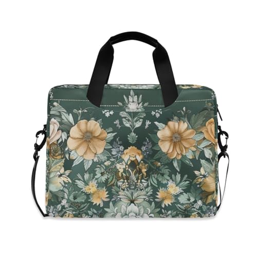 Bolso para laptop floral verde 15.6 pulgadas miniatura 1