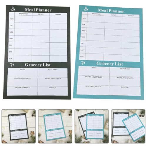 Planificador de menú semanal Hemobllo con papel reutilizable para seguimiento de dietas 7