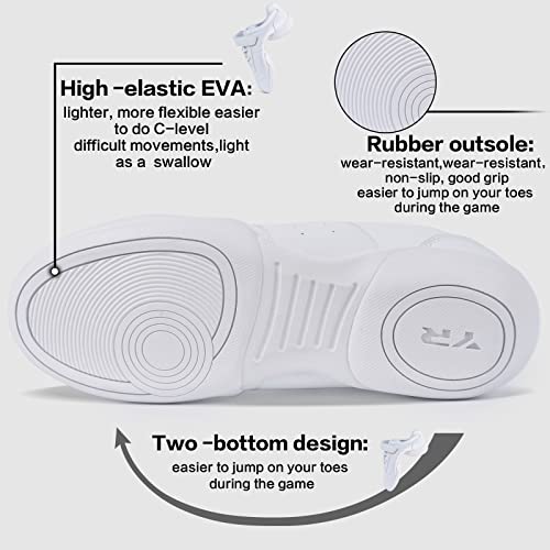 Image of Cheer Shoes Women Cheerleading Dance Shoes Fashion Sneakers Athletic Sport Training Lace Up Shoes for Gilrs