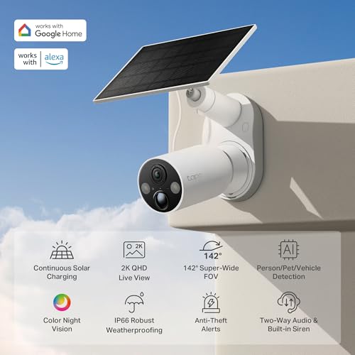 Image of Tapo MagCam 2K+ Outdoor Wireless Security Camera - Battery Power with Solar Charging, Magnetic Mount, Person /Vehicle Detection, Subscription-Free Local Storage or Optional Cloud, Works with Alexa