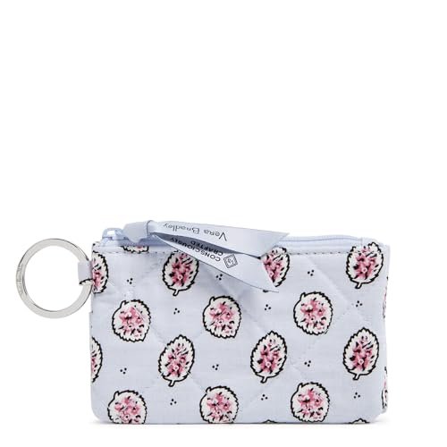 Vera Bradley Cotton Deluxe Zip Id Case Wallet with RFID Protection, Magnifique Leaf