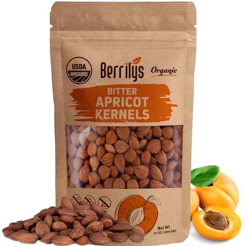 Bitter Apricot Kernels, USDA Organic, Natural Bitter Apricot Seeds, 10 oz, Vegan, Non-GMO, Gluten Free