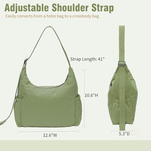 Image of Nylon Hobo Crossbody Bags Lightweight Shoulder Bag Large Casual Travel Handbags with Adjustable Strap