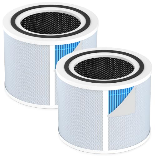 Image of Core 300 Smoke Remover Replacement Filter for LEVOIT Core 300 Core 300-P Core 300S Core 300S-P Vortex Air Air Purifier, 4-in-1 High-Efficiency Activated Carbon, Core 300-RF-SR, 2 Pack, Blue