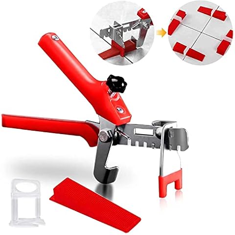 Tile Leveling System, 1.5mm Tiles Leveler Spacers, 300PCS 1/16'' Tile Spacer Clips and 100PCS Reusable Tile Wedges and 1PCS Tile Pliers for Floor, Wall Tile Levelling Tool Kits Cover